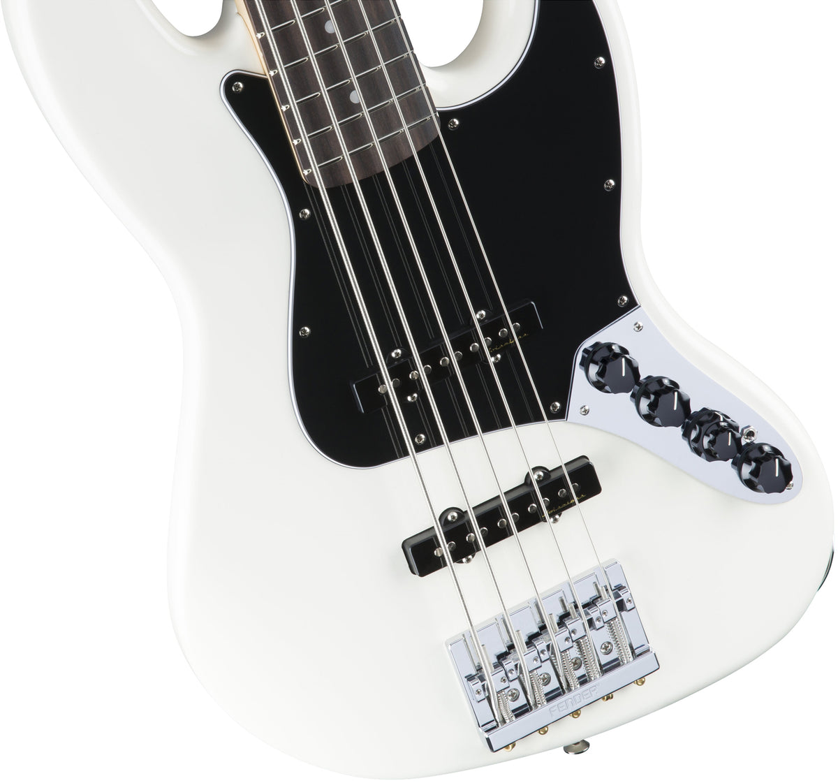 Fender Deluxe Active Jazz Bass Guitar V Olympic White – acoustiKa