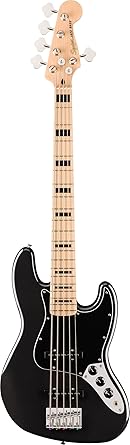 Squier Affinity Active Jazz Bass Maple Fingerboard Black Pickguard Black Metalic