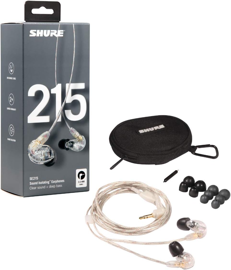 Shure SE215-CL-EFS   earphone in clear finish