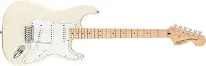 Squier Aff Stratocaster Maple Fingerboard White Pickguard Olympic White