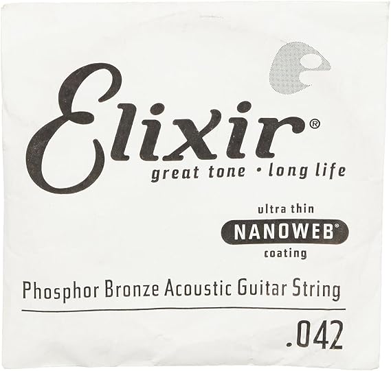 Elixir 14142 Acoustic Phosphor Bronze With Nanoweb Coating Single 042