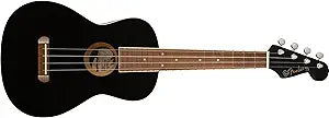 Fender Avalon Tenor Ukulele Walnut Fingerboard Black 0970450506