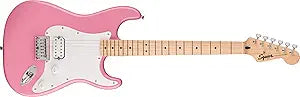 Squier FSR Sonic Stratocaster HT Maple F Shell Pink   0373252556