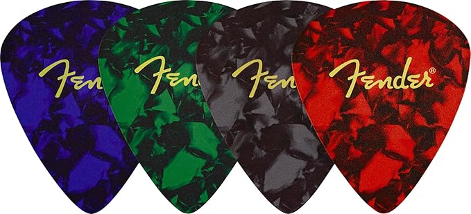 Fender Pick Shape Logo Coasters 4 Pack Multi Color  9106109000