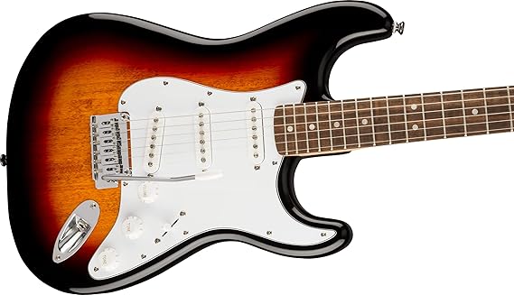 Squier Aff Stratocaster Laurel Fingerboard White Pickguard 3 Colour Sunburst