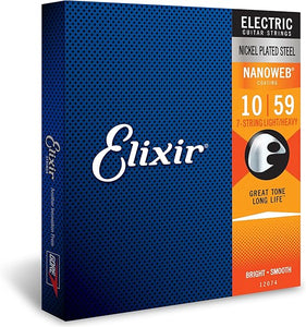 Elixir 12074 electric Nickel Plated Steel With Nanoweb Coating 7 String Light Heavy(010-059)
