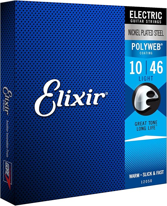 Elixir 12050 Electric Nickel Plated Steel With Polyweb Coating Light (010-046)