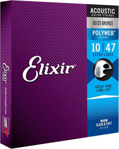 Elixir 11000 Acoustic 80/20 Bronze With Polyweb Coating Extra Light (010-047)