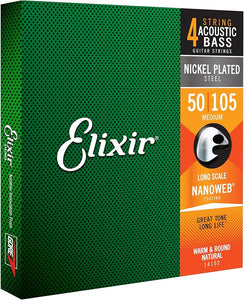 Elixir 14102 Electric Bass Nickel Plated Steel With Nanoweb Coating 4 String Medium Long Scale