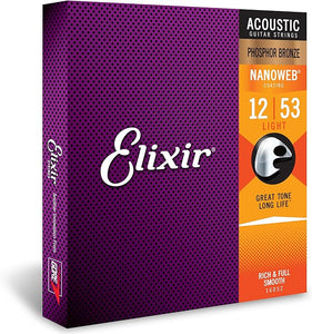 Elixir 16052 Acoustic Phosphor Bronze With Nanoweb Coating Light (012-53)
