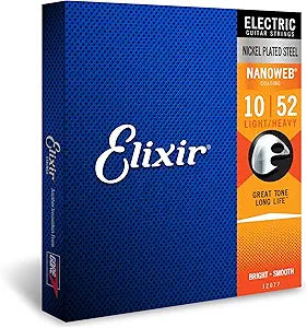 Elixir 12077 Electric Nickel Plated Steel With Nanoweb Coating (010-052)