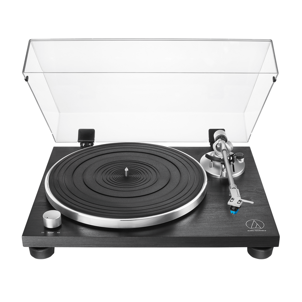 Audio Technica AT-LPW30BK Turntable Manual Belt Drive Wood Base Black