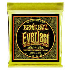 Ernie Ball 2560 Extra Light Everlast Coated 80/20 Bronze Acoustic Strings Set - .010-.050