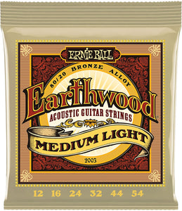 Ernie Ball 2003 Earthwood Medium Light 80/20 Bronze Acoustic Set, .012 - .054