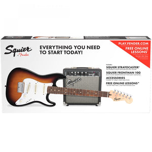 Squier Stratocaster Electric Guitar and Amplifier Package GB 10G BSB