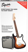 Load image into Gallery viewer, Squier Stratocaster Electric Guitar and Amplifier Package GB 10G BSB
