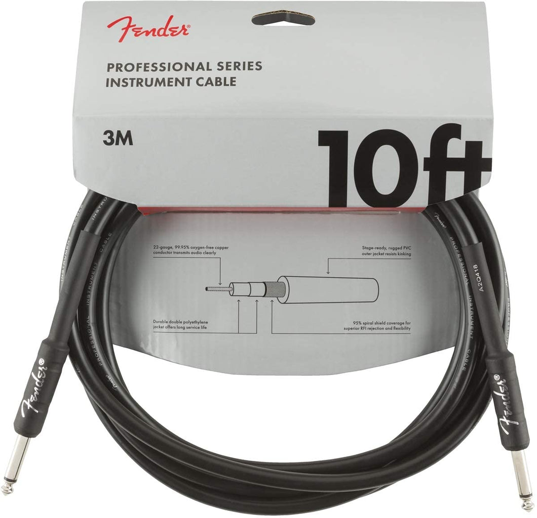 Fender Professional 10 Instrument Cable BLK