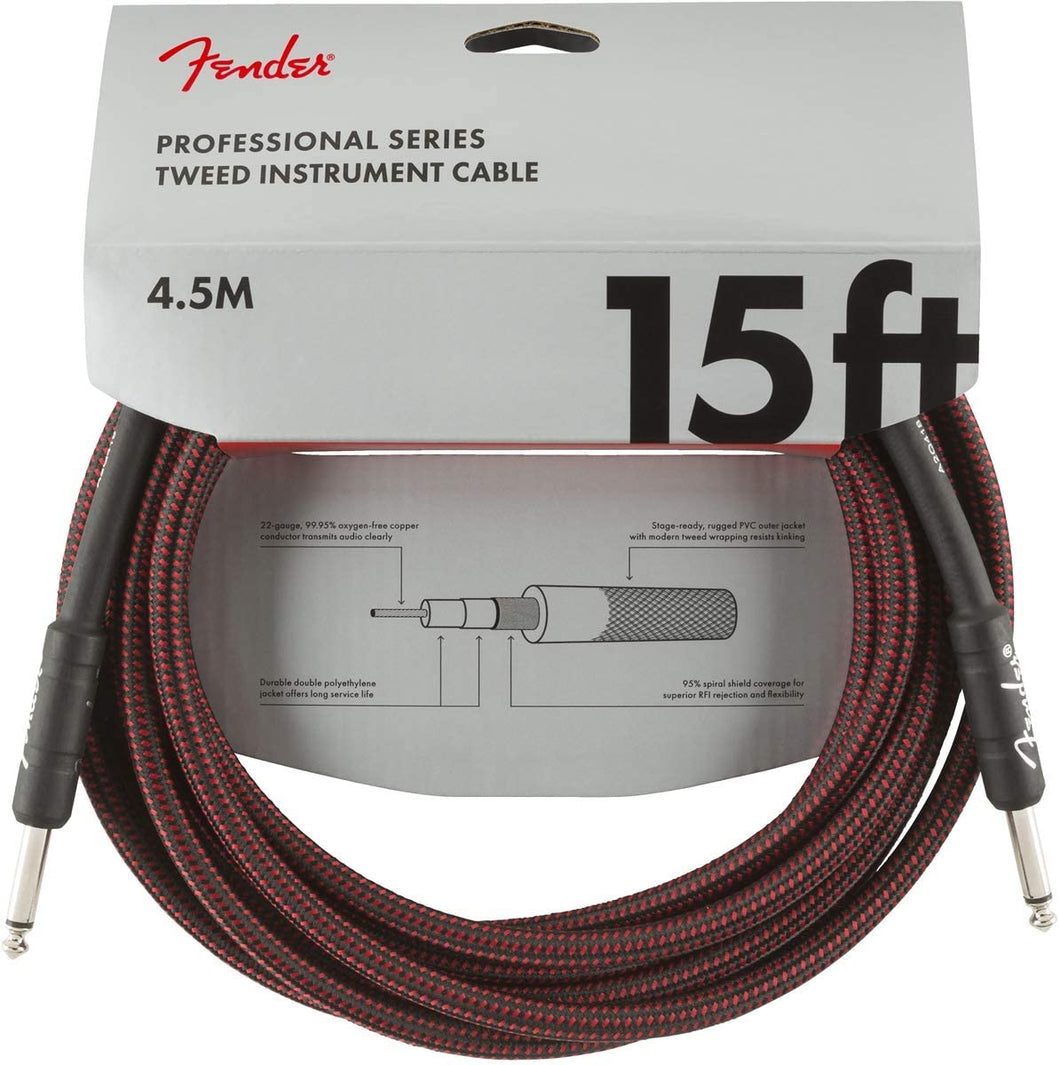 Fender Professional 10 Instrument Cable RED TWD