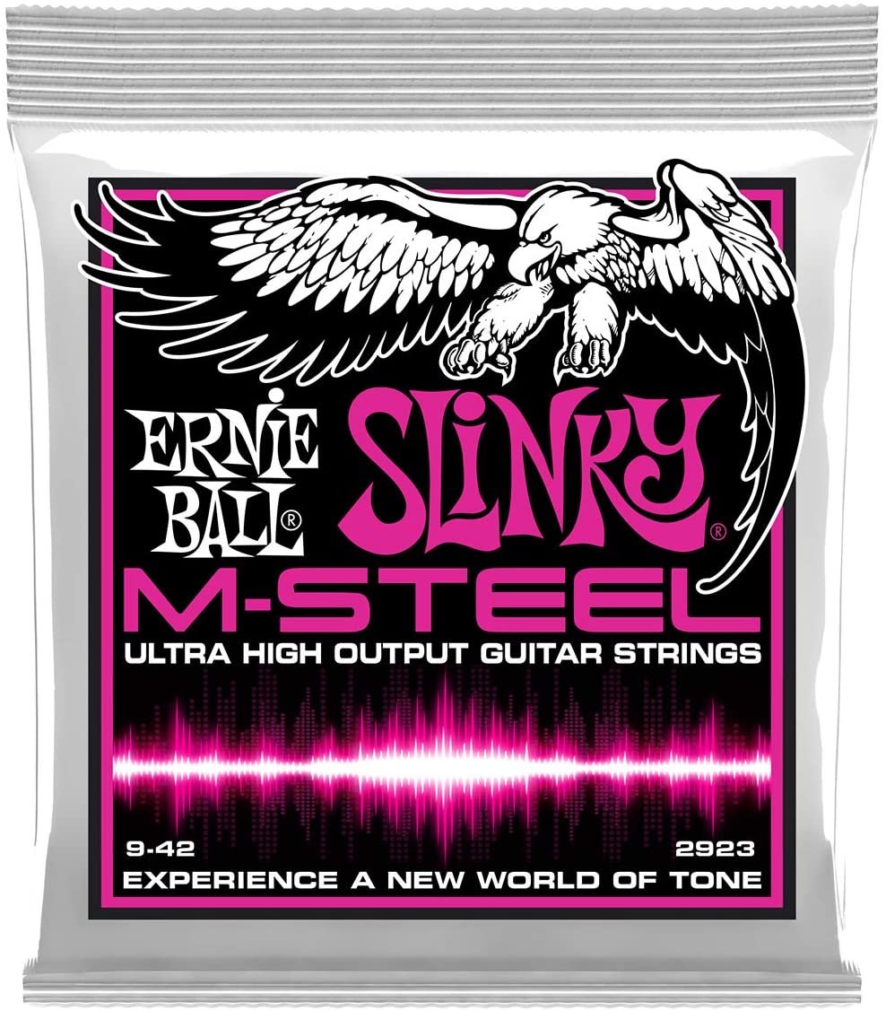 Ernie Ball 2923 M-Steel Super Slinky Set, .009 - .042