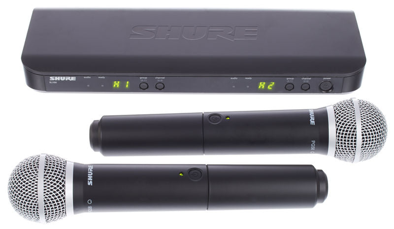 Shure BLX288E/PG58-K3E Dual Wireless Handheld Microphone System