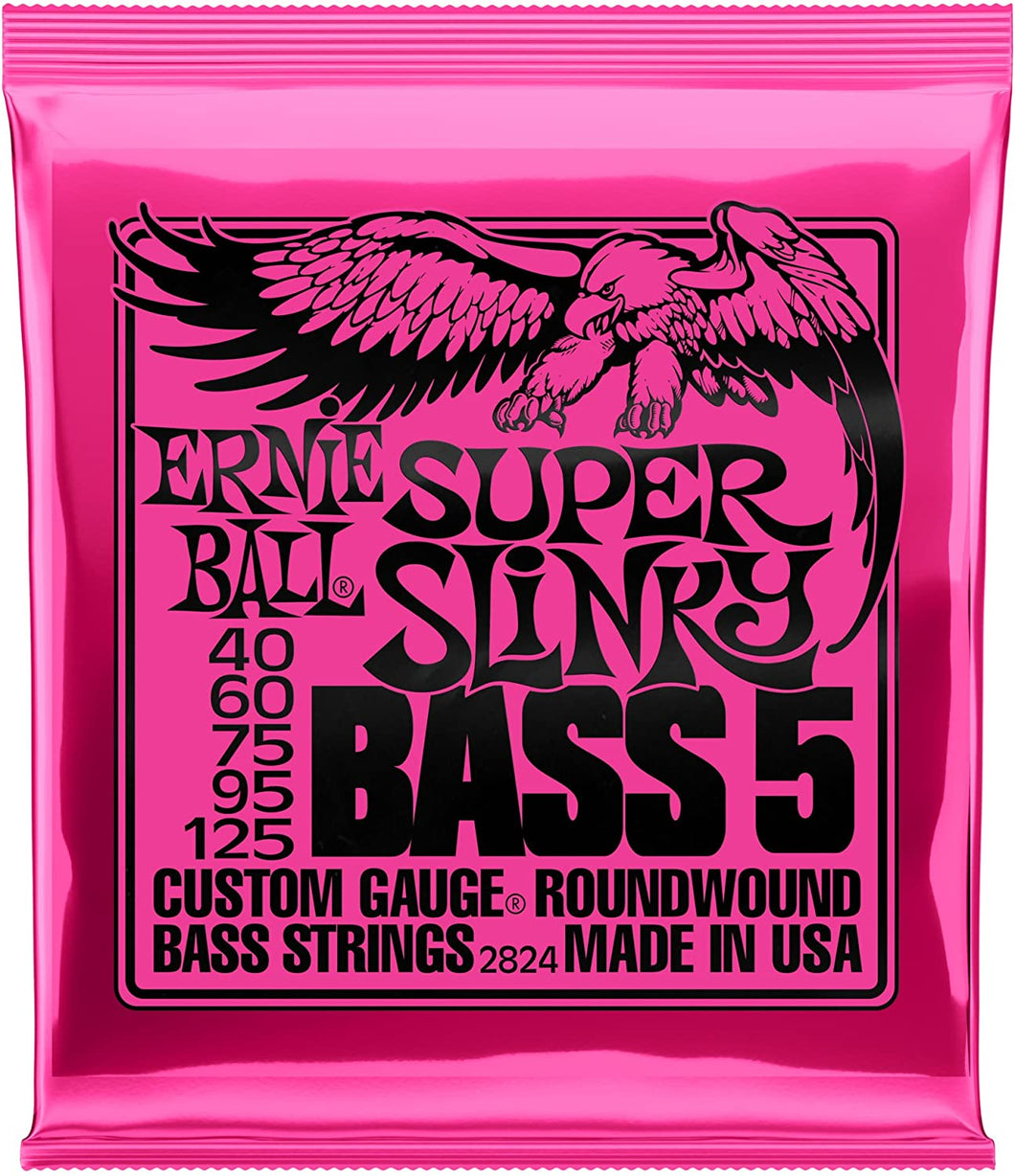 Ernie Ball  2824 5-String Super Slinky Nickel Wound Bass Set, .040 - .125