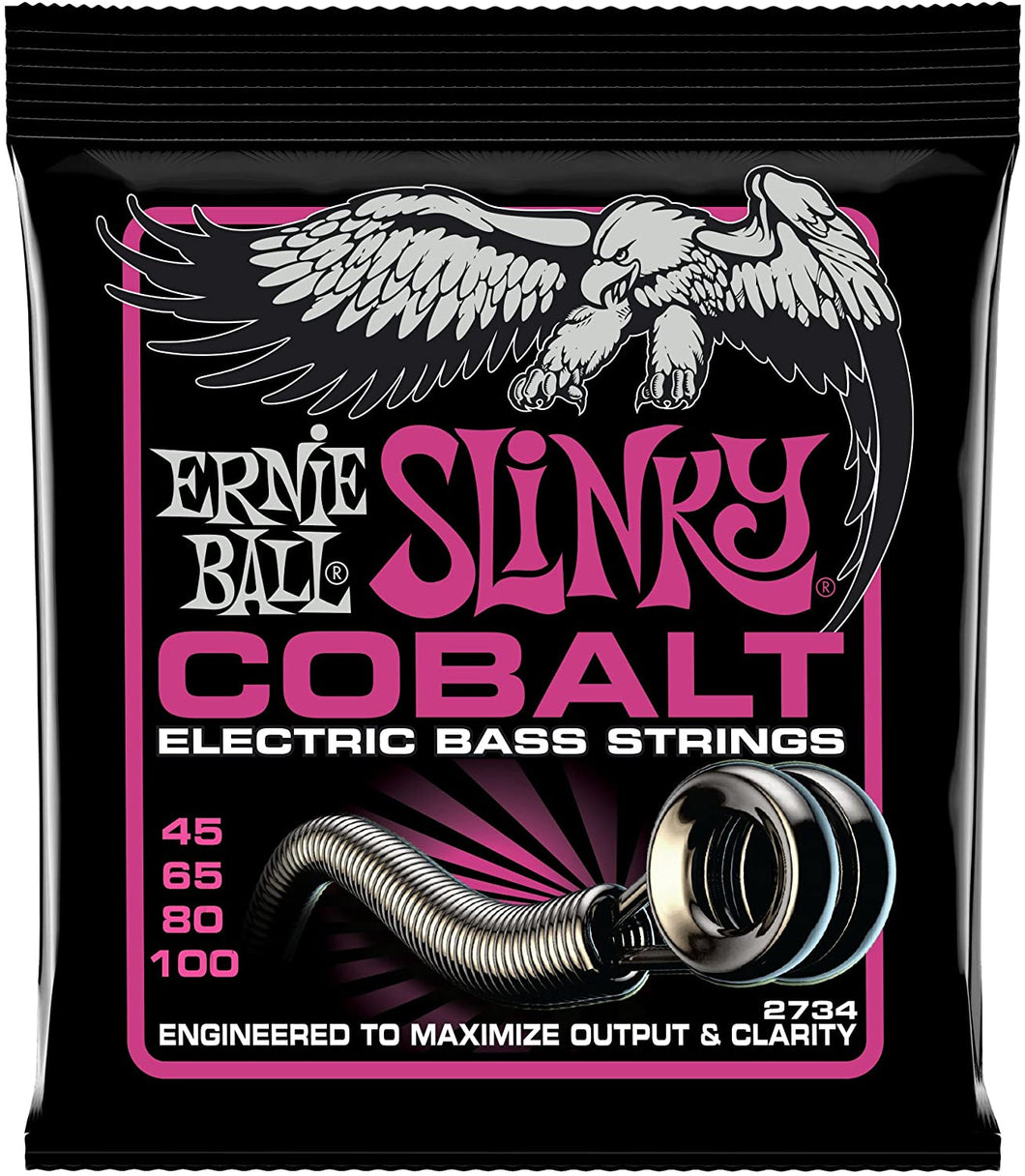 Ernie Ball 2734 Cobalt Super Slinky Bass Set, .045 - .100
