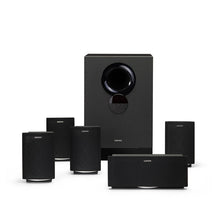 Load image into Gallery viewer, Edifier R501BT Black Bluetooth active 5.1 speaker system with subwoofer
