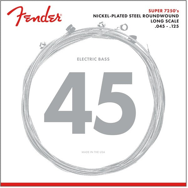 Fender Nickel Plated Steel Roundwound 5-STR 7250-5M Bass Strings 45-125