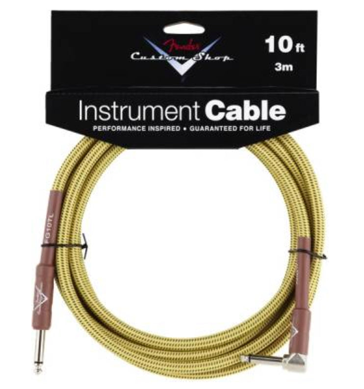Fender Custom Shop 10 Instrument Cable Angled Tweed