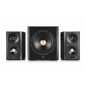 Edifier S360DB Brown Bluetooth active speaker pair with subwoofer