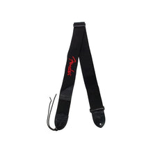 Load image into Gallery viewer, Fender Black Poly Strap with Red Fender logo
