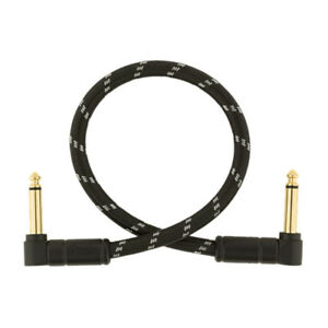 Fender Deluxe Instrument Patch Cable 6inch Black Tweed