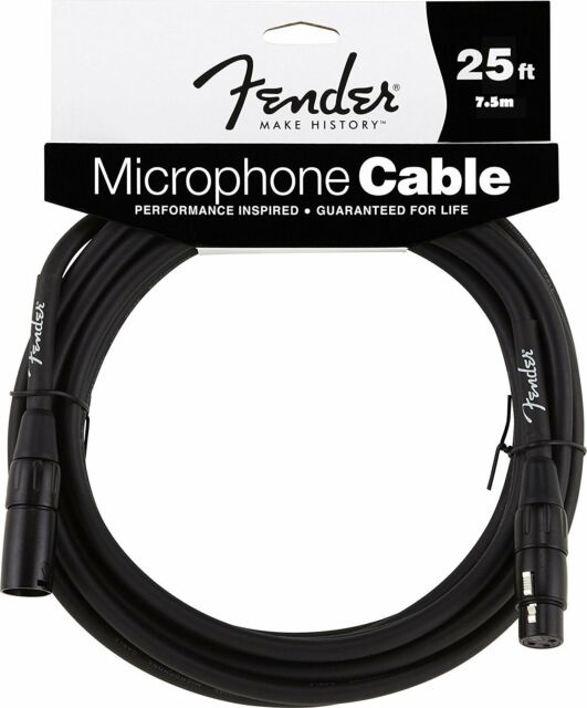 Fender Performance Microphone Cable 25ft Black